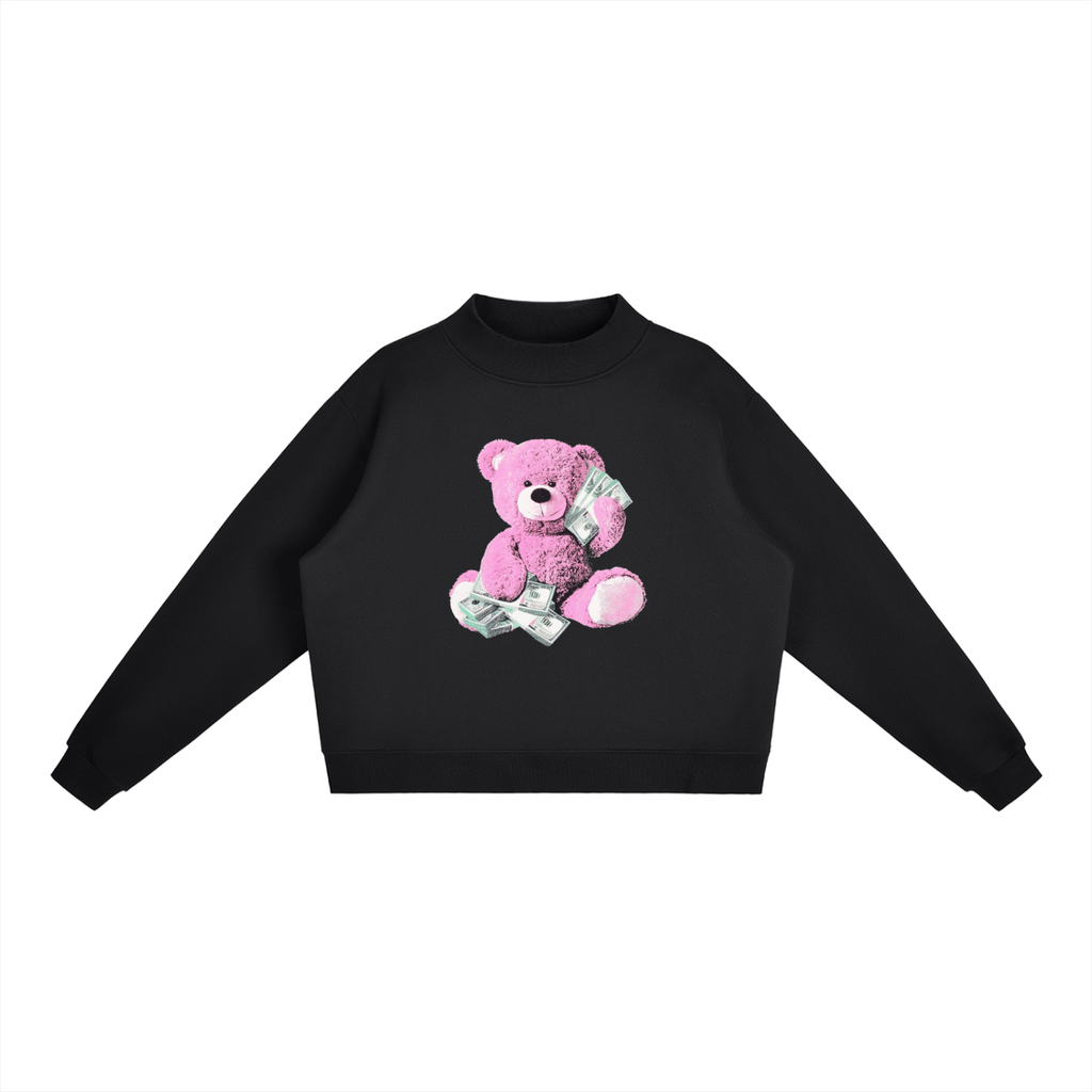 Essential Fleece Mock-Neck Crew Sweatshirt