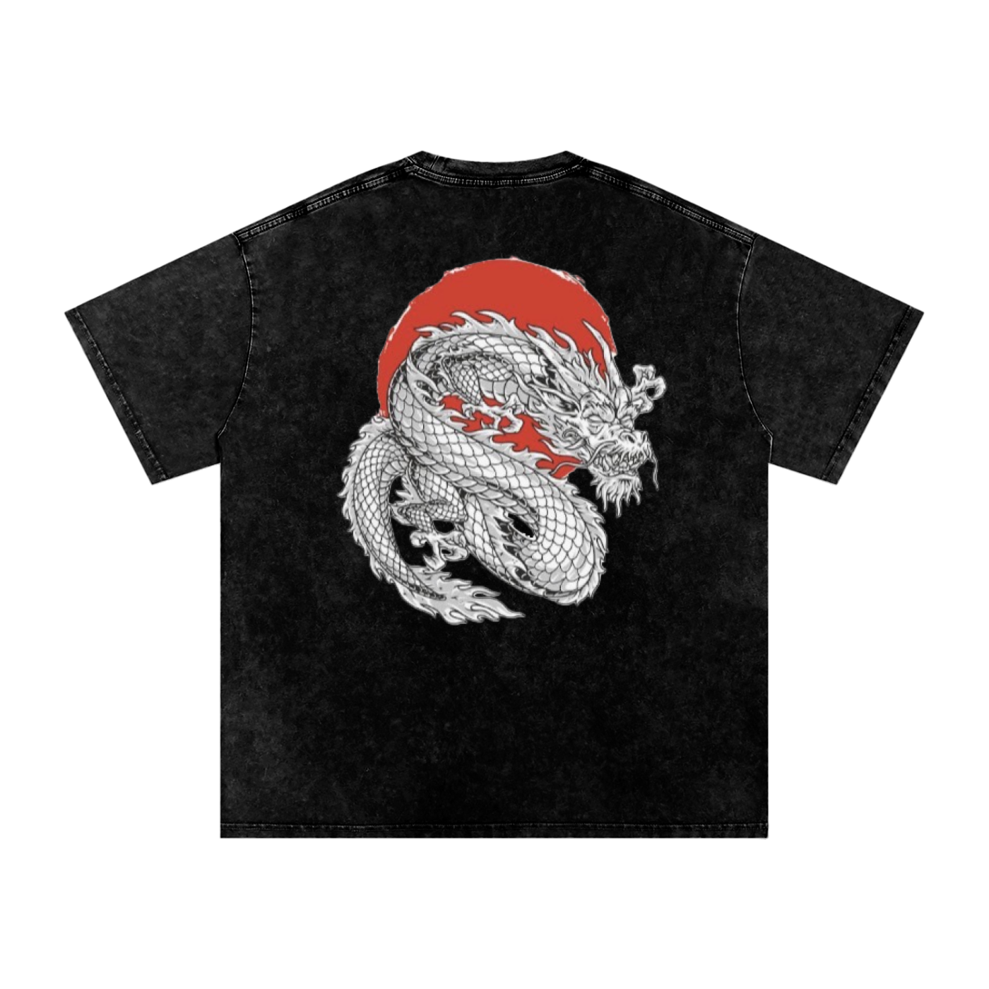 Snow Washed Oversized Cotton T-Shirt