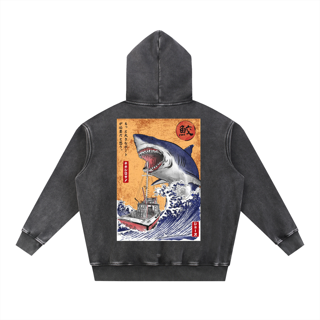 Snow Wash Fleece Oversize Hoodie